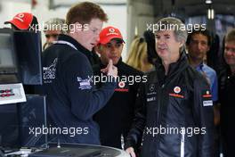 10.07.2011 Silverstone, UK, England,  Prince Harry and Lewis Hamilton (GBR), McLaren Mercedes - Formula 1 World Championship, Rd 09, British Grand Prix, Sunday