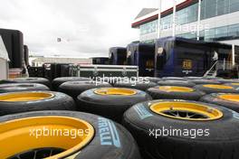07.07.2011 Silverstone, UK, England,  Pirelli tyres  - Formula 1 World Championship, Rd 09, British Grand Prix, Thursday