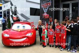 07.07.2011 Silverstone, UK, England,  Virgin F1 Team has a partnership with Disney to promote the movie Car 2 - Formula 1 World Championship, Rd 09, British Grand Prix, Thursday