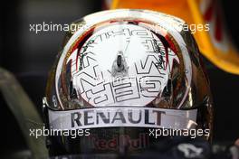 22.07.2011 Nurburgring, Germany,  Sebastian Vettel (GER), Red Bull Racing in special German Grand Prix helmet - Formula 1 World Championship, Rd 10, German Grand Prix, Friday Practice