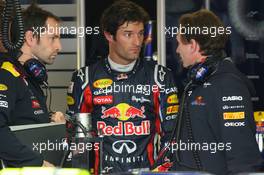 22.07.2011 Nurburgring, Germany,  Mark Webber (AUS), Red Bull Racing and Christian Horner (GBR), Red Bull Racing, Sporting Director - Formula 1 World Championship, Rd 10, German Grand Prix, Friday Practice
