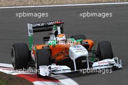 22.07.2011 Nurburgring, Germany,  Adrian Sutil (GER), Force India  - Formula 1 World Championship, Rd 10, German Grand Prix, Friday Practice