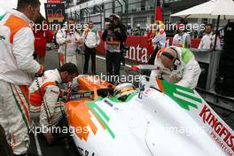 24.07.2011 Nurburgring, Germany,  Adrian Sutil (GER), Force India  - Formula 1 World Championship, Rd 10, German Grand Prix, Sunday Pre-Race Grid