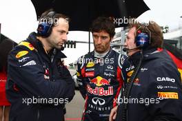 24.07.2011 Nurburgring, Germany,  Mark Webber (AUS), Red Bull Racing with Christian Horner (GBR), Red Bull Racing, Sporting Director - Formula 1 World Championship, Rd 10, German Grand Prix, Sunday Pre-Race Grid