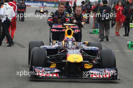 24.07.2011 Nurburgring, Germany,  Mark Webber (AUS), Red Bull Racing  - Formula 1 World Championship, Rd 10, German Grand Prix, Sunday Pre-Race Grid