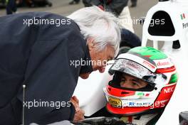 24.07.2011 Nurburgring, Germany,  Bernie Ecclestone (GBR) with Sergio Pérez (MEX), Sauber F1 Team - Formula 1 World Championship, Rd 10, German Grand Prix, Sunday Pre-Race Grid