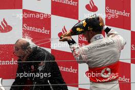 24.07.2011 Nurburgring, Germany,  Lewis Hamilton (GBR), McLaren Mercedes  - Formula 1 World Championship, Rd 10, German Grand Prix, Sunday Podium