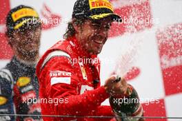24.07.2011 Nurburgring, Germany,  Fernando Alonso (ESP), Scuderia Ferrari - Formula 1 World Championship, Rd 10, German Grand Prix, Sunday Podium