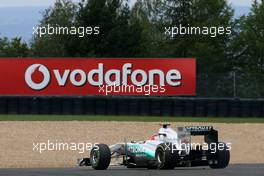 24.07.2011 Nurburgring, Germany, Michael Schumacher (GER), Mercedes GP goes off the track - Formula 1 World Championship, Rd 10, German Grand Prix, Sunday Race
