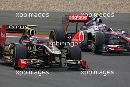 24.07.2011 Nurburgring, Germany,  Vitaly Petrov (RUS), Lotus Renalut F1 Team and Jenson Button (GBR), McLaren Mercedes  - Formula 1 World Championship, Rd 10, German Grand Prix, Sunday Race
