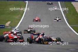 24.07.2011 Nurburgring, Germany,  Sébastien Buemi (SUI), Scuderia Toro Rosso - Formula 1 World Championship, Rd 10, German Grand Prix, Sunday Race