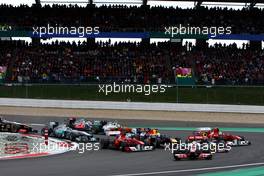 24.07.2011 Nurburgring, Germany,  Start of the race, Lewis Hamilton (GBR), McLaren Mercedes  - Formula 1 World Championship, Rd 10, German Grand Prix, Sunday Race
