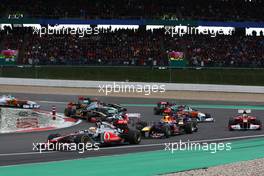 24.07.2011 Nurburgring, Germany,  Start of the race, Lewis Hamilton (GBR), McLaren Mercedes  - Formula 1 World Championship, Rd 10, German Grand Prix, Sunday Race