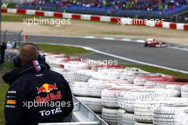 23.07.2011 Nurburgring, Germany,  Red Bull Racing engineer - Formula 1 World Championship, Rd 10, German Grand Prix, Saturday Practice