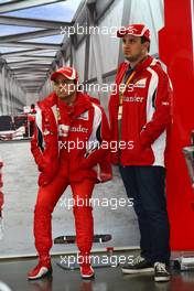 23.07.2011 Nurburgring, Germany,  Felipe Massa (BRA), Scuderia Ferrari with his brother - Formula 1 World Championship, Rd 10, German Grand Prix, Saturday Practice