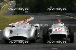 21.07.2011 , Germany,  Michael Schumacher (GER), Mercedes GP drives the 1956 Mercedes W196s and Nico Rosberg (GER), Mercedes GP drives the 1956 Mercedes W196  - Formula 1 World Championship, Rd 10, German Grand Prix, Thursday