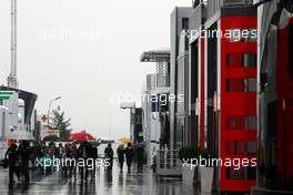 21.07.2011 , Germany,  Padock atmosphere, rain - Formula 1 World Championship, Rd 10, German Grand Prix, Thursday