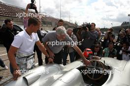 21.07.2011 , Germany,  Michael Schumacher (GER), Mercedes GP drives the Mercedes 1955 W196s  - Formula 1 World Championship, Rd 10, German Grand Prix, Thursday
