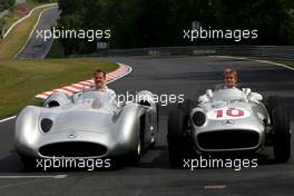 21.07.2011 , Germany,  Michael Schumacher (GER), Mercedes GP drives the 1956 Mercedes W196s and Nico Rosberg (GER), Mercedes GP drives the 1956 Mercedes W196 - Formula 1 World Championship, Rd 10, German Grand Prix, Thursday