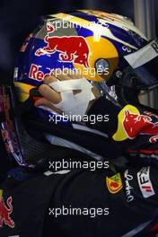 29.07.2011 Budapest, Hungary,  Sebastian Vettel (GER), Red Bull Racing with his hand strapped up - Formula 1 World Championship, Rd 11, Hungarian Grand Prix, Friday Practice