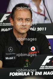 29.07.2011 Budapest, Hungary,  Jonathan Neale, McLaren - Formula 1 World Championship, Rd 11, Hungarian Grand Prix, Friday Press Conference