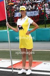 31.07.2011 Budapest, Hungary,  Grid girl - Formula 1 World Championship, Rd 11, Hungarian Grand Prix, Sunday Grid Girl