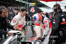 31.07.2011 Budapest, Hungary,  Jenson Button (GBR), McLaren Mercedes - Formula 1 World Championship, Rd 11, Hungarian Grand Prix, Sunday Pre-Race Grid