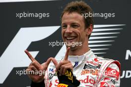 31.07.2011 Budapest, Hungary,  Jenson Button (GBR), McLaren Mercedes  - Formula 1 World Championship, Rd 11, Hungarian Grand Prix, Sunday Podium