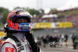 31.07.2011 Budapest, Hungary,  Jenson Button (GBR), McLaren Mercedes - Formula 1 World Championship, Rd 11, Hungarian Grand Prix, Sunday Podium