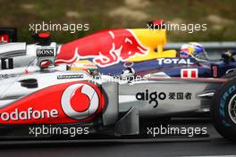 31.07.2011 Budapest, Hungary,  Lewis Hamilton (GBR), McLaren Mercedes and Sebastian Vettel (GER), Red Bull Racing - Formula 1 World Championship, Rd 11, Hungarian Grand Prix, Sunday Race