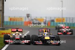 31.07.2011 Budapest, Hungary,  Lewis Hamilton (GBR), McLaren Mercedes and Sebastian Vettel (GER), Red Bull Racing - Formula 1 World Championship, Rd 11, Hungarian Grand Prix, Sunday Race