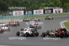 31.07.2011 Budapest, Hungary,  Start of the race - Formula 1 World Championship, Rd 11, Hungarian Grand Prix, Sunday Race