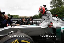 31.07.2011 Budapest, Hungary,  Michael Schumacher (GER), Mercedes GP Petronas F1 Team, stops on track - Formula 1 World Championship, Rd 11, Hungarian Grand Prix, Sunday Race