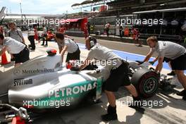 30.07.2011 Budapest, Hungary,  Michael Schumacher (GER), Mercedes GP  - Formula 1 World Championship, Rd 11, Hungarian Grand Prix, Saturday Practice