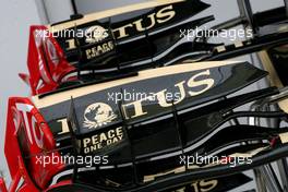28.07.2011 Budapest, Hungary, Lotus Renault GP, Technical detail, front wing - Formula 1 World Championship, Rd 11, Hungarian Grand Prix, Thursday