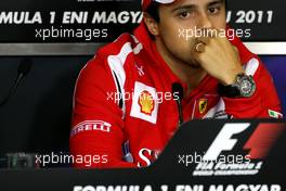 28.07.2011 Budapest, Hungary,  Felipe Massa (BRA), Scuderia Ferrari  - Formula 1 World Championship, Rd 11, Hungarian Grand Prix, Thursday Press Conference