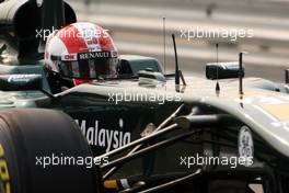 28.10.2011 New Delhi, India, Jarno Trulli (ITA), Team Lotus  has tribute to Marco Simoncelli on his helmet - Formula 1 World Championship, Rd 17, Indian Grand Prix, Friday Practice