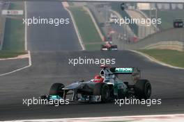 28.10.2011 New Delhi, India, Michael Schumacher (GER), Mercedes GP  - Formula 1 World Championship, Rd 17, Indian Grand Prix, Friday Practice