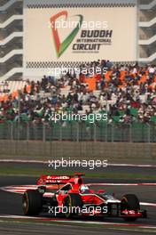 28.10.2011 New Delhi, India, Timo Glock (GER), Marussia Virgin Racing - Formula 1 World Championship, Rd 17, Indian Grand Prix, Friday Practice