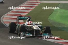 28.10.2011 New Delhi, India, Michael Schumacher (GER), Mercedes GP Petronas F1 Team  - Formula 1 World Championship, Rd 17, Indian Grand Prix, Friday Practice