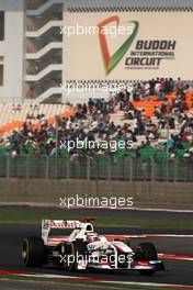 28.10.2011 New Delhi, India, Kamui Kobayashi (JAP), Sauber F1 Team - Formula 1 World Championship, Rd 17, Indian Grand Prix, Friday Practice