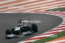28.10.2011 New Delhi, India, Rubens Barrichello (BRA), Williams F1 Team  - Formula 1 World Championship, Rd 17, Indian Grand Prix, Friday Practice