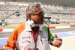 28.10.2011 New Delhi, India, Vijay Mallya (IND) Force India F1 Team Owner  - Formula 1 World Championship, Rd 17, Indian Grand Prix, Friday Practice