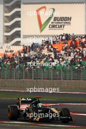 28.10.2011 New Delhi, India, Heikki Kovalainen (FIN), Team Lotus - Formula 1 World Championship, Rd 17, Indian Grand Prix, Friday Practice