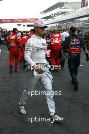30.10.2011 New Delhi, India,  Michael Schumacher (GER), Mercedes GP  - Formula 1 World Championship, Rd 17, Indian Grand Prix, Sunday Pre-Race Grid