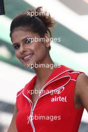 30.10.2011 New Delhi, India, Grid girl - Formula 1 World Championship, Rd 17, Indian Grand Prix, Sunday Grid Girl