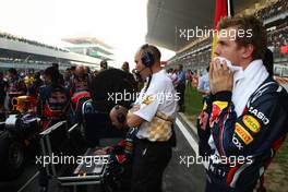 30.10.2011 New Delhi, India, Sebastian Vettel (GER), Red Bull Racing  - Formula 1 World Championship, Rd 17, Indian Grand Prix, Sunday Pre-Race Grid