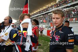 30.10.2011 New Delhi, India, Sebastian Vettel (GER), Red Bull Racing  - Formula 1 World Championship, Rd 17, Indian Grand Prix, Sunday Pre-Race Grid