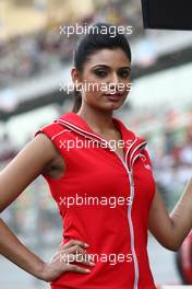 30.10.2011 New Delhi, India, Grid girl - Formula 1 World Championship, Rd 17, Indian Grand Prix, Sunday Grid Girl