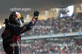 30.10.2011 New Delhi, India,  Sebastian Vettel (GER), Red Bull Racing  - Formula 1 World Championship, Rd 17, Indian Grand Prix, Sunday Podium